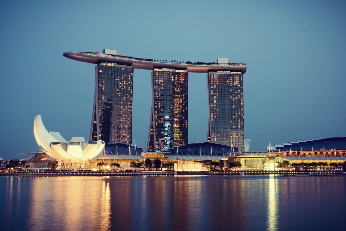 Marina Bay Sands skyline and waterfront