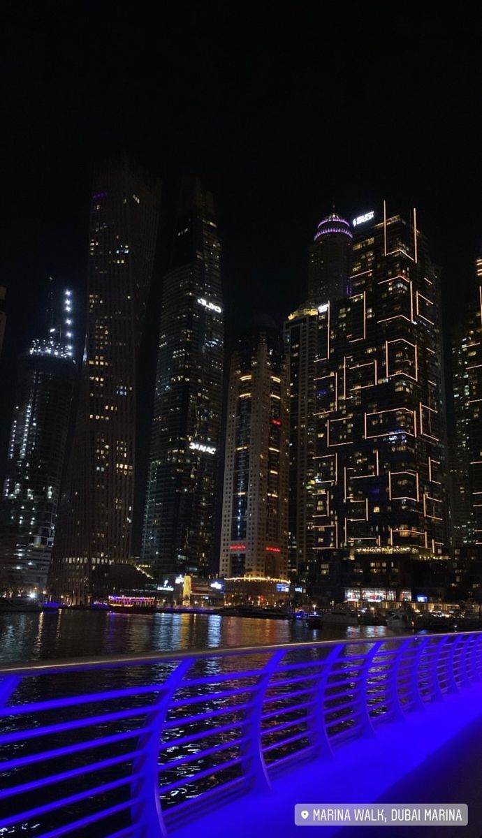 Dubai Marina waterfront before departure