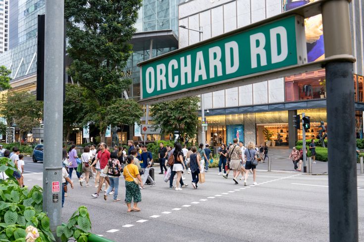 Orchard Road shopping district in Singapore
